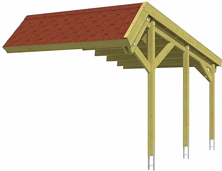 Skanholz Einzelcarport »Harz Stellplatzerweiterung« Massivholz 291 cm Grün günstig online kaufen