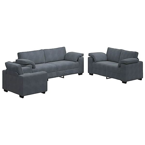vidaXL Sofa 3-tlg. Sofagarnitur mit Kissen günstig online kaufen