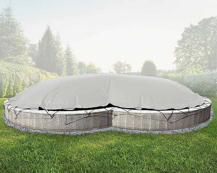 AirDeluxe Pool-Abdeckplane Aufblasbare achtform Poolabdeckung Poolplane, günstig online kaufen