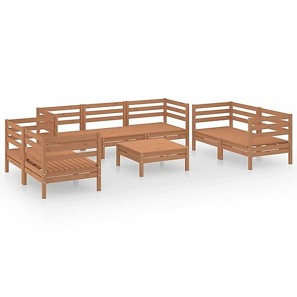 8-tlg. Garten-lounge-set Honigbraun Massivholz Kiefer günstig online kaufen