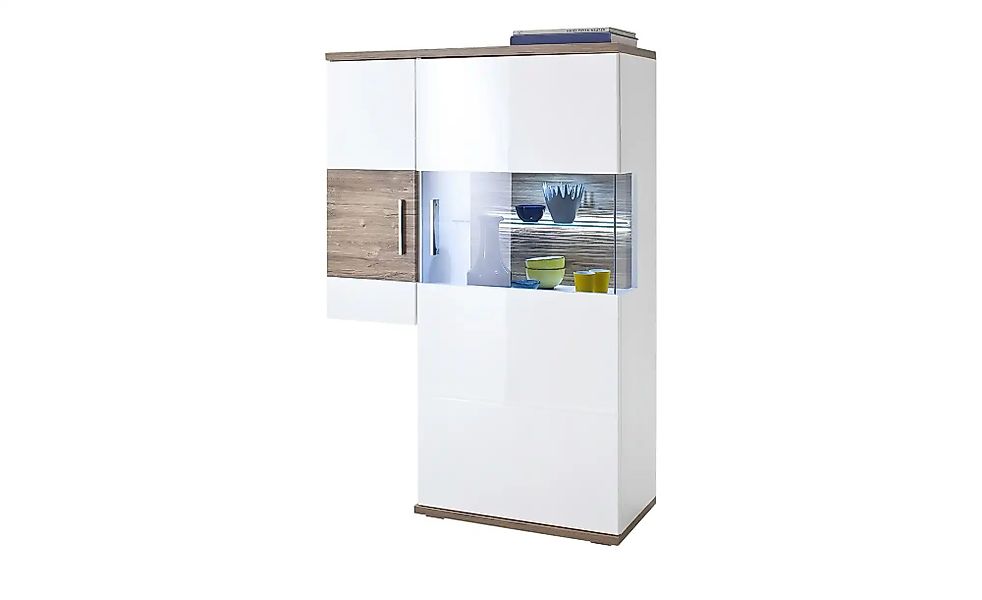 uno Anstell-Highboard  Zypern ¦ weiß ¦ Maße (cm): B: 90 H: 135 T: 37.0 Komm günstig online kaufen