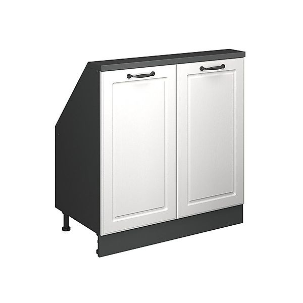 Vicco Unterschrank R-Line, Weiß Landhaus/Anthrazit, 80 günstig online kaufen