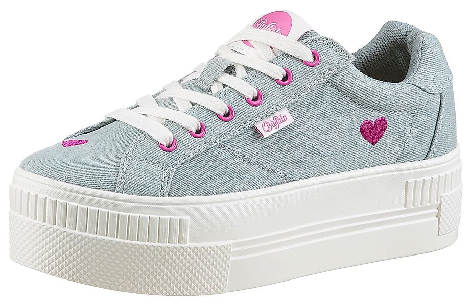 Buffalo PAIRED HEART Plateausneaker, Schnürschuh, Halbschuh, günstig online kaufen