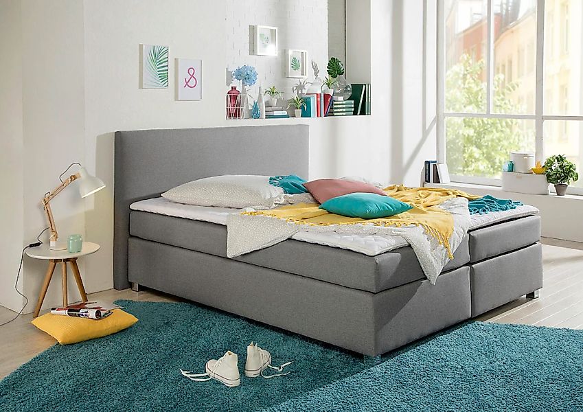Home affaire Boxspringbett "Eliana" inkl. Topper, in 4 Breiten, 3 Matratzen günstig online kaufen