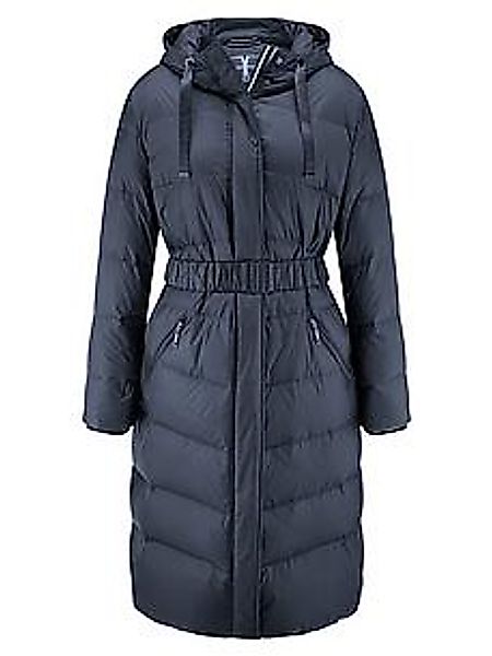 Langer Daunen-Steppmantel BASLER blau günstig online kaufen
