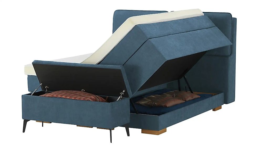 Wohnwert Boxspringbett mit Bettkasten Dormian Besta ¦ blau ¦ Maße (cm): B: günstig online kaufen
