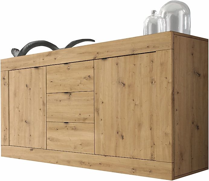 Home affaire Sideboard "Basic" Breite 160 cm, 2 Türen 3 Schubkästen günstig online kaufen