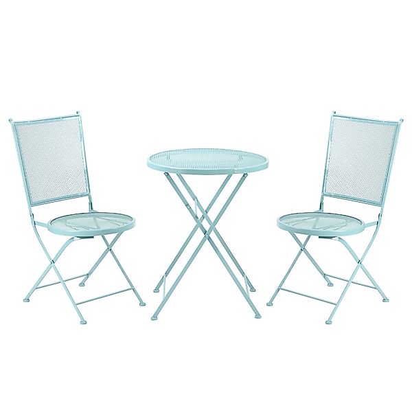 Outsunny Garten Sitzgruppe für 2 Personen Bistro-Set mit 1 Tisch und 2 falt günstig online kaufen