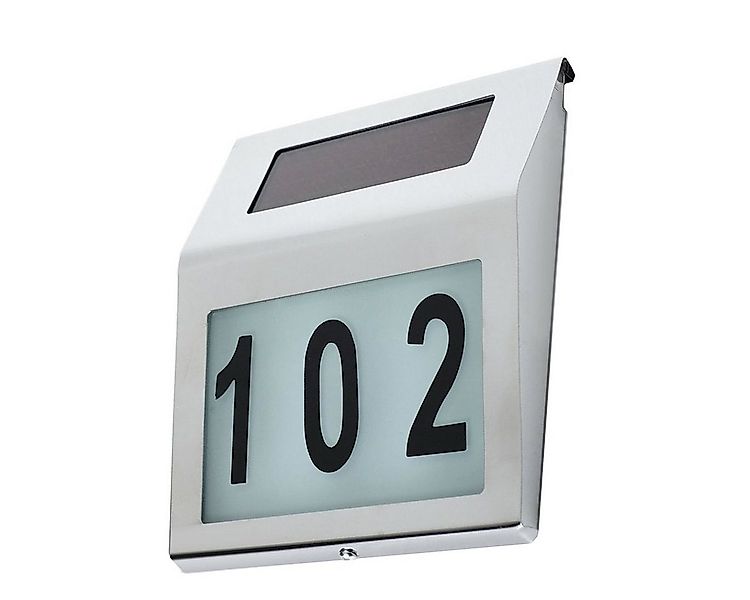 Maclean Hausnummer MCE172, Beleuchtete Hausnummer LED Metall Solarlampe günstig online kaufen