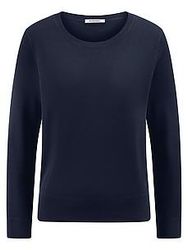 Rundhals-Pullover aus 100% SUPIMA-Baumwolle Peter Hahn blau günstig online kaufen