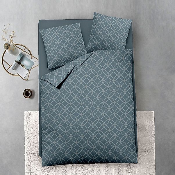 Dormisette Bettwäsche Dormisette Jacuqard Flanell Bettwäsche 135x200 Kreise günstig online kaufen
