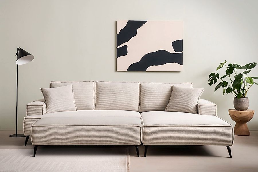 Home affaire Sitzgruppe "TVINNU, Polsterecke L-Form, Schlaffunktion, mit Ho günstig online kaufen