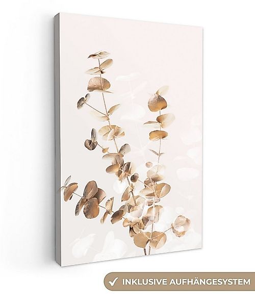 OneMillionCanvasses® Leinwandbild Eukalyptus - Gold - Blätter - Luxus - Nat günstig online kaufen