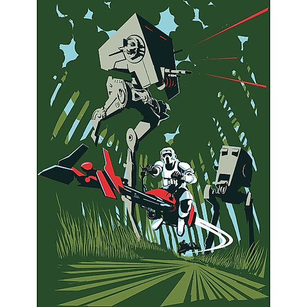 Komar Bild "Star Wars Classic Vector Endor" Star Wars 1 Stk. tlg. Wandbild günstig online kaufen