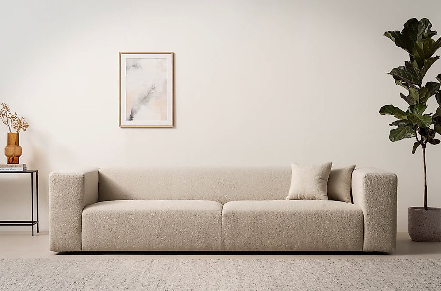 andas 3-Sitzer "BAKELS, Couch in Cord oder Boucle-Stoff, Sofa im modernen D günstig online kaufen