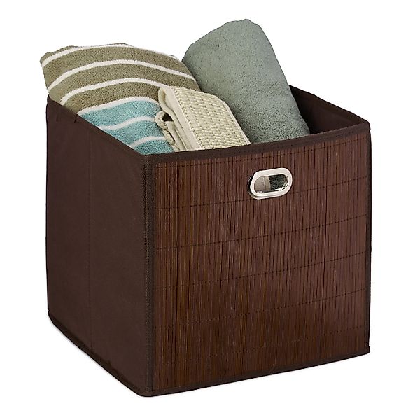 relaxdays Aufbewahrungskorb Bambus hoch, Braun günstig online kaufen