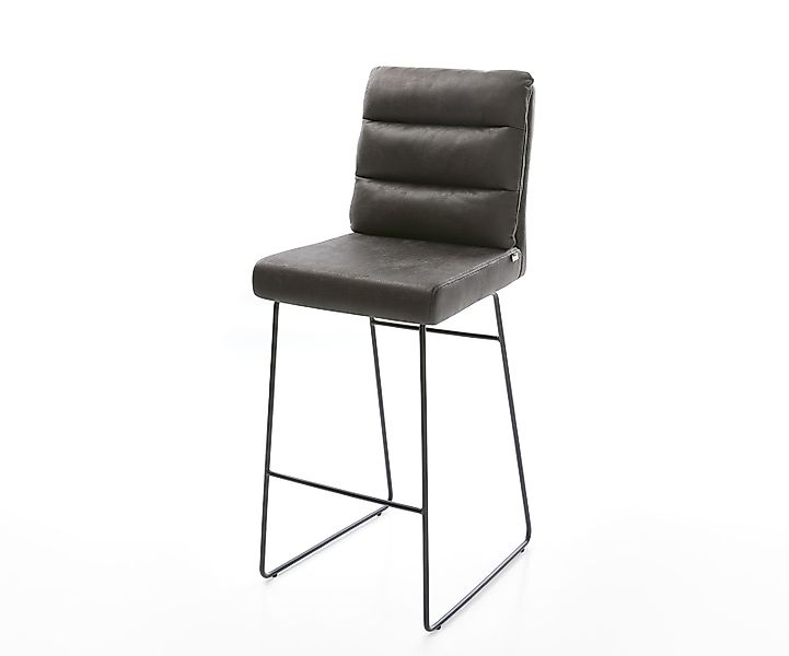 Barstuhl Pela-Flex Vintage Anthrazit Kufengestell Metall günstig online kaufen