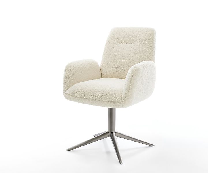 Drehstuhl Zoa-Flex Teddystoff Beige Fußkreuz Graphit 360° drehbar Wippfunkt günstig online kaufen