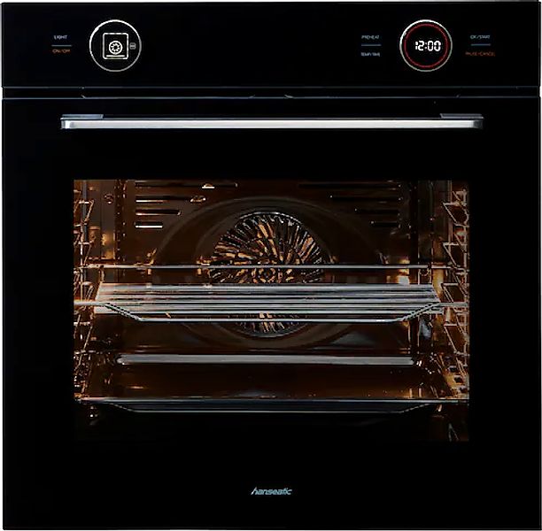 Hanseatic Einbaubackofen »HBO7213A1«, Einfache Handhabung durch 2 Bedienkne günstig online kaufen