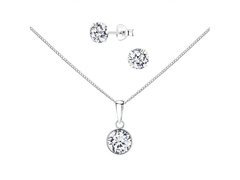 ALEXANDER YORK Schmuckset Schmuckset, SOLITÄR 8 mm, 4-tlg. günstig online kaufen