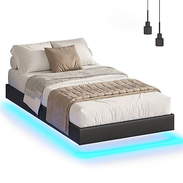 MSMASK Bettgestell mit LED Beleuchtung Lattenrost (Ohne Matratze), 90x200cm günstig online kaufen