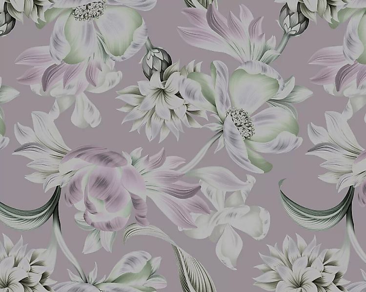 Fototapete "Tender Blossom Purple" 4,00x2,50 m / Glattvlies Perlmutt günstig online kaufen