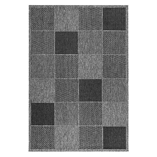 Gewebter Teppich in Silberfarben geometrischen Mustern günstig online kaufen