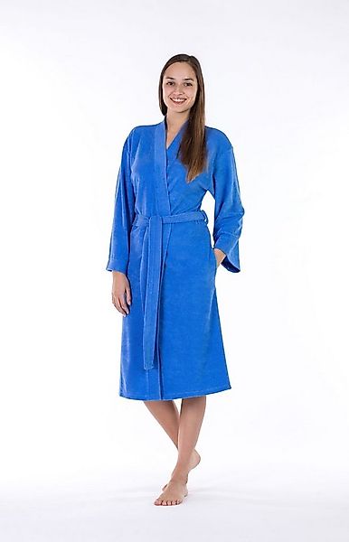 framsohn frottier Damenbademantel Jersey, Kurzform, Jersey, Kimono-Kragen, günstig online kaufen