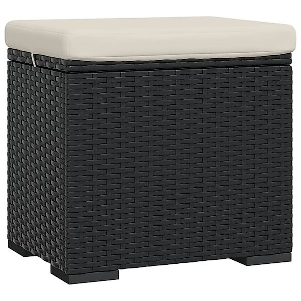 vidaXL Polsterhocker Hocker mit Kissen Schwarz günstig online kaufen