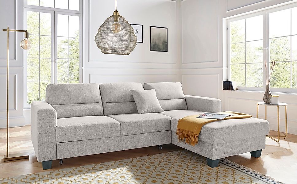 TRENDMANUFAKTUR Ecksofa »Chamber, zeitlos und modern, bequem mit hohem Sitz günstig online kaufen