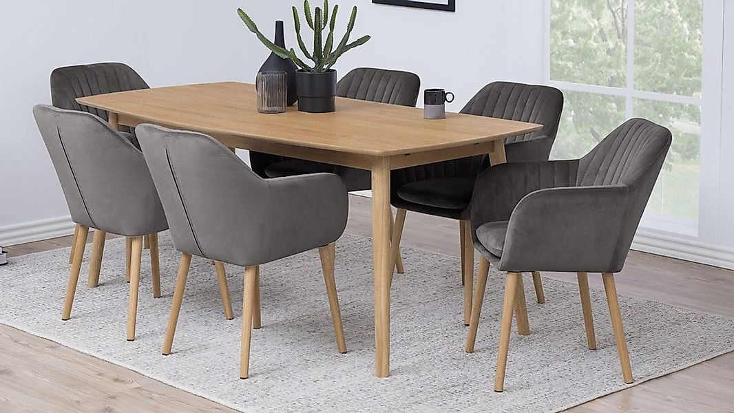 ACTONA GROUP Armlehnstuhl Stuhl EMILIA Samtstoff günstig online kaufen