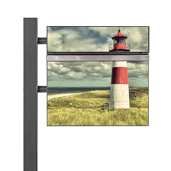 Banjado Standbriefkasten Anthrazit 45x120x16.5cm Groß Inkl. Montagematerial günstig online kaufen
