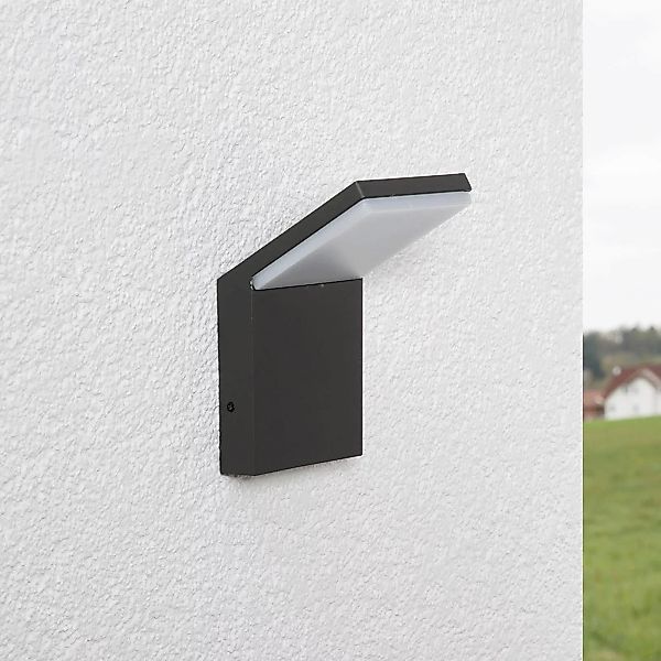 Lucande LED-Außenwandleuchte Nevio, 17 cm, anthrazit, Alu günstig online kaufen
