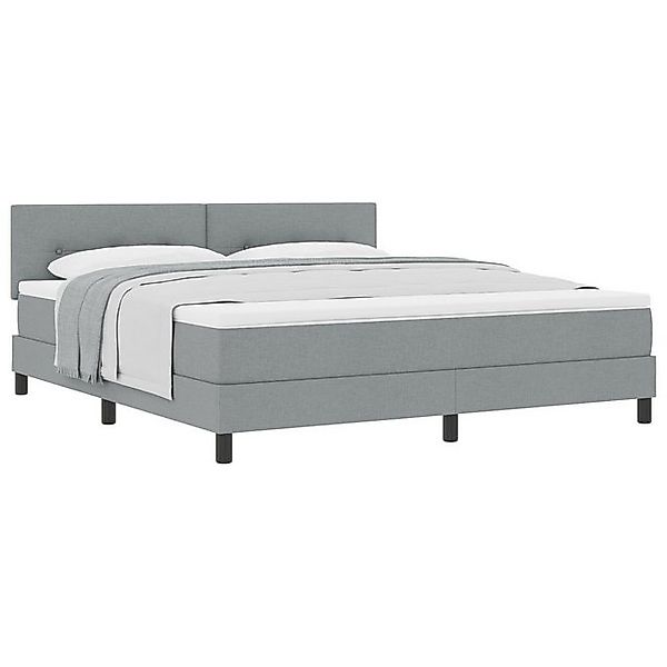 vidaXL Bett Boxspringbett mit Matratze Hellgrau 180x200 cm Stoff (1-tlg) günstig online kaufen