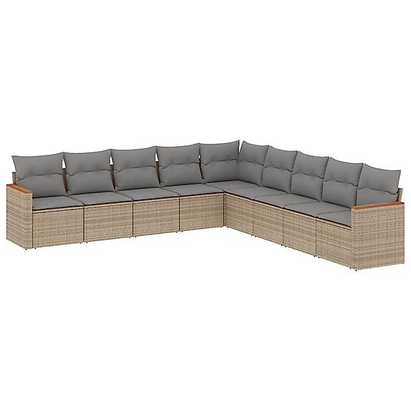 vidaXL Gartenlounge-Set 9-tlg. Garten-Sofagarnitur mit Kissen günstig online kaufen