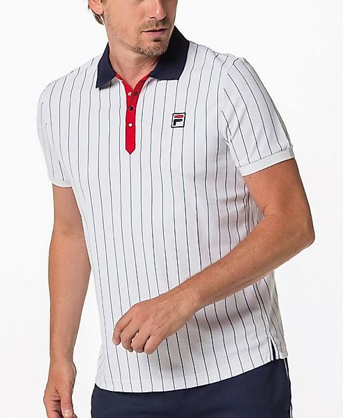Fila Poloshirt Stripes (100% Polyester) weiss/navy/rot Herren günstig online kaufen