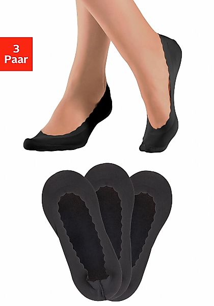 LASCANA Feinfüßlinge Packung, 3 Stk. tlg. nicht auftragend, mit Baumwollsoh günstig online kaufen