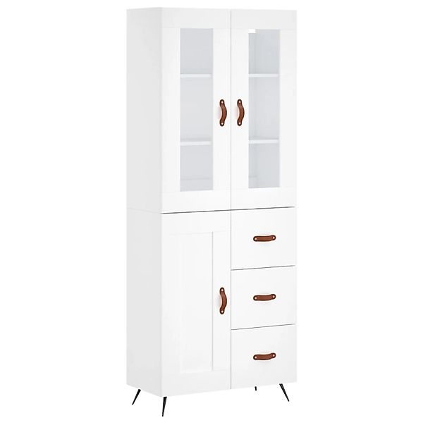 vidaXL Highboard Weiß 69,5x34x180 cm Holzwerkstoff 3198633 günstig online kaufen