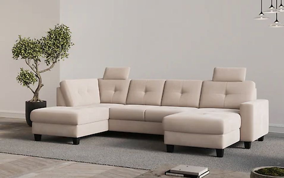 PLACES OF STYLE Wohnlandschaft »Varese« wahlweise mit Bettfunktion und Bett günstig online kaufen