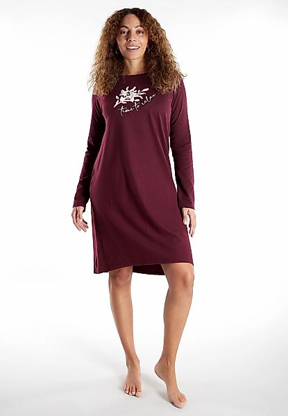 GÖTZBURG Nachthemd "Chania" knielang, Langarm, Rundhalsausschnitt, mit Druc günstig online kaufen