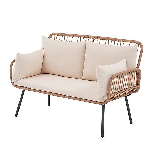 JOIVI Gartensofa Garten Loveseat, Rattan Gartenmöbel, mit Sitzkissen & Rück günstig online kaufen