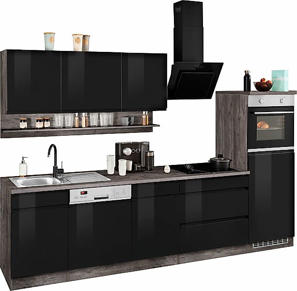 HELD MÖBEL Küchenzeile "Virginia", Breite 300 cm, mit E-Geräten günstig online kaufen