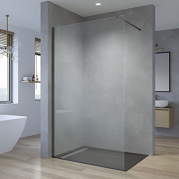 AQUABATOS Walk-in-Dusche Duschabtrennung Duschwände Duschtrennwand Gold günstig online kaufen
