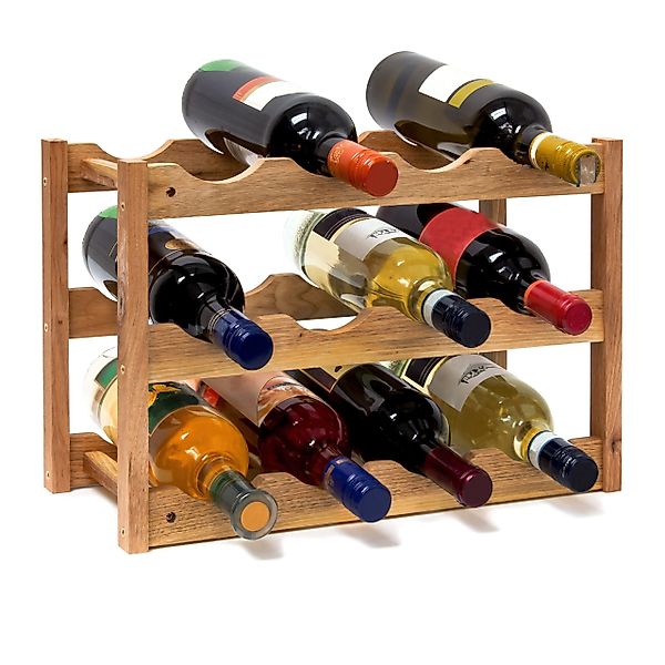 relaxdays Weinregal klein Walnuss günstig online kaufen