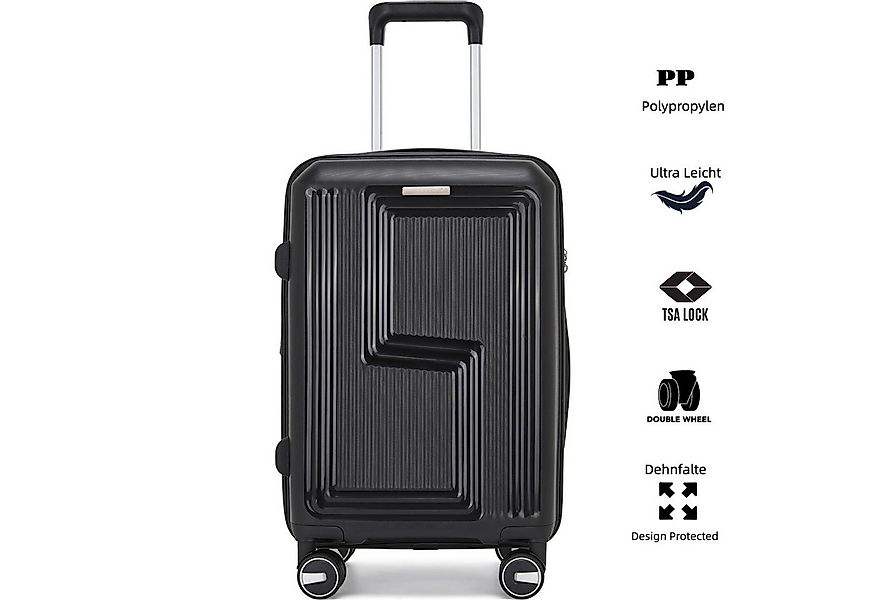 Super Solu Hartschalen-Trolley M/55cm Handgepäck aus Polypropylen, Erweiter günstig online kaufen