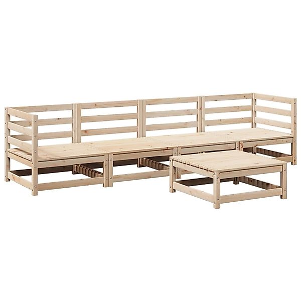 vidaXL 5-Tlg Garten-Sofagarnitur Massivholz Kiefer 3299279 günstig online kaufen
