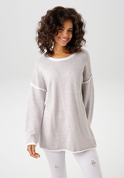 Aniston CASUAL Strickpullover mit Fransen im günstig online kaufen