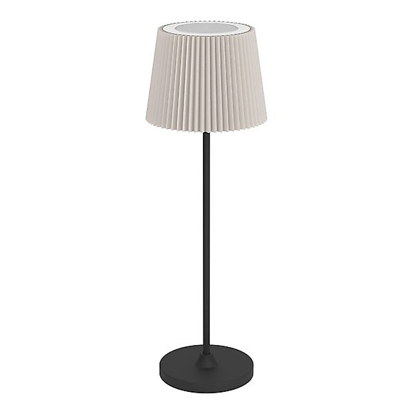 EGLO LED Akku Tischleuchte LEONERO Schwarz/Beige kabellos Touchdimmer H 370 günstig online kaufen