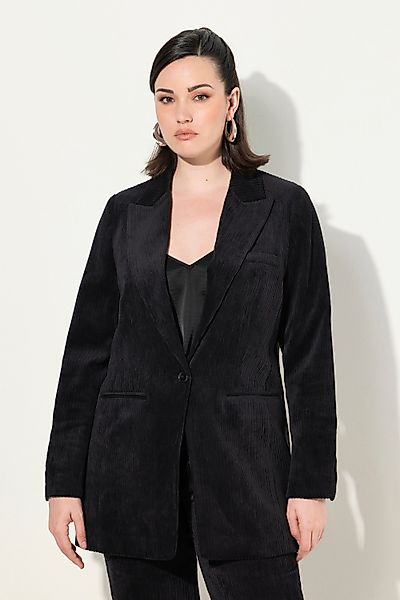 Ulla Popken Blusenblazer Cord-Blazer Reverskragen doppelter günstig online kaufen