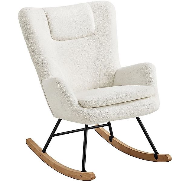 Yaheetech Schaukelstuhl Schaukelsessel in Teddyfell-Optik, Relaxsessel Loun günstig online kaufen
